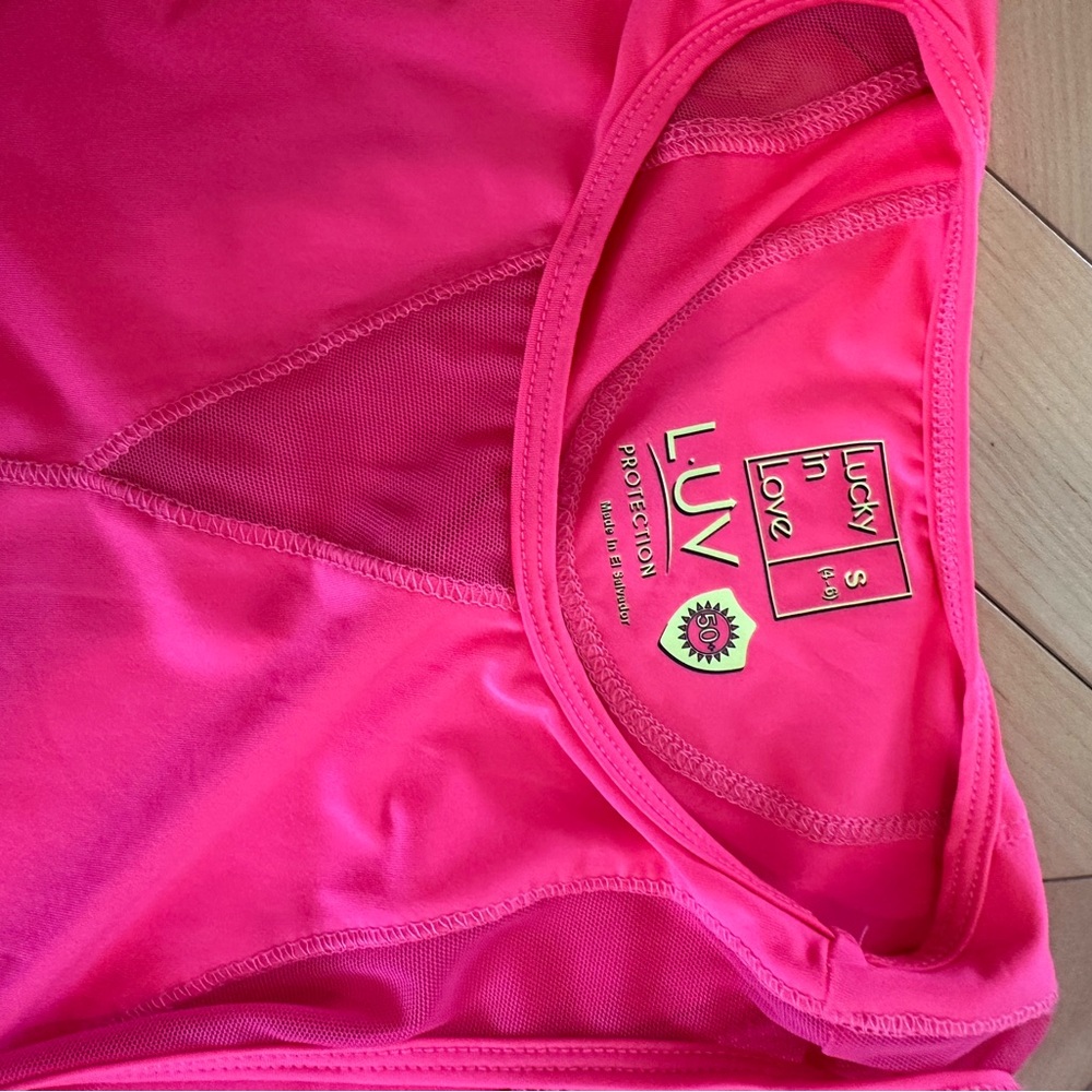 Lucky in Love Chill out tank, coral crush, size small - Picture 2 of 5